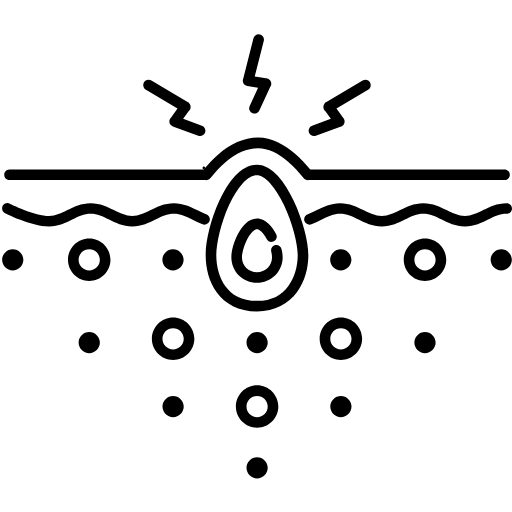 Icono de reducción de inflamación
